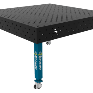 Stół Spawalniczy PLUS Rozmiar - 1500x1480mm, Siatka - diagonalna, System - Φ16, Nogi - Na kołach