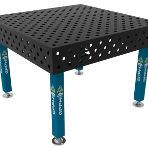 Stół Spawalniczy PLUS Rozmiar - 1200x1200mm, Siatka - diagonalna, System - Φ28, Nogi - Na stopach