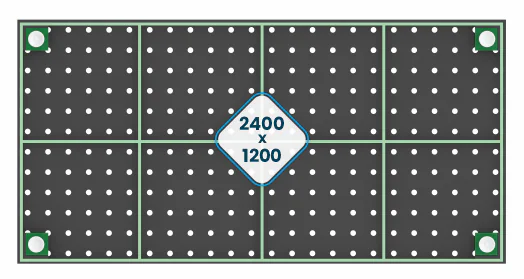 Ożebrowanie stołu SMART 2400x1200mm